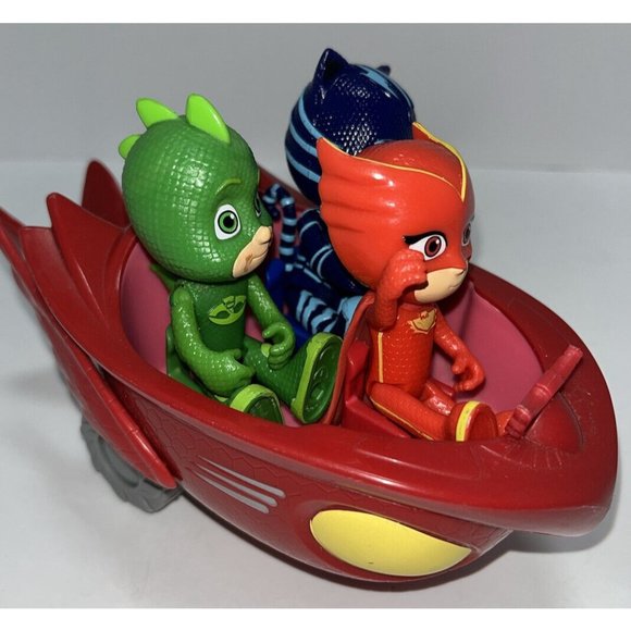 PJ Masks Owl Glider 3 Seater Vehicle with Owlette Catboy Gekko Action Figures - Picture 2 of 12